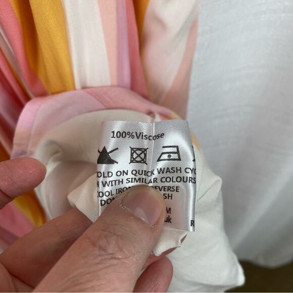 ModCloth x Collectif Sandy-Lynn Peachy Stripe Dress Sz.14 - Picture 14 of 16